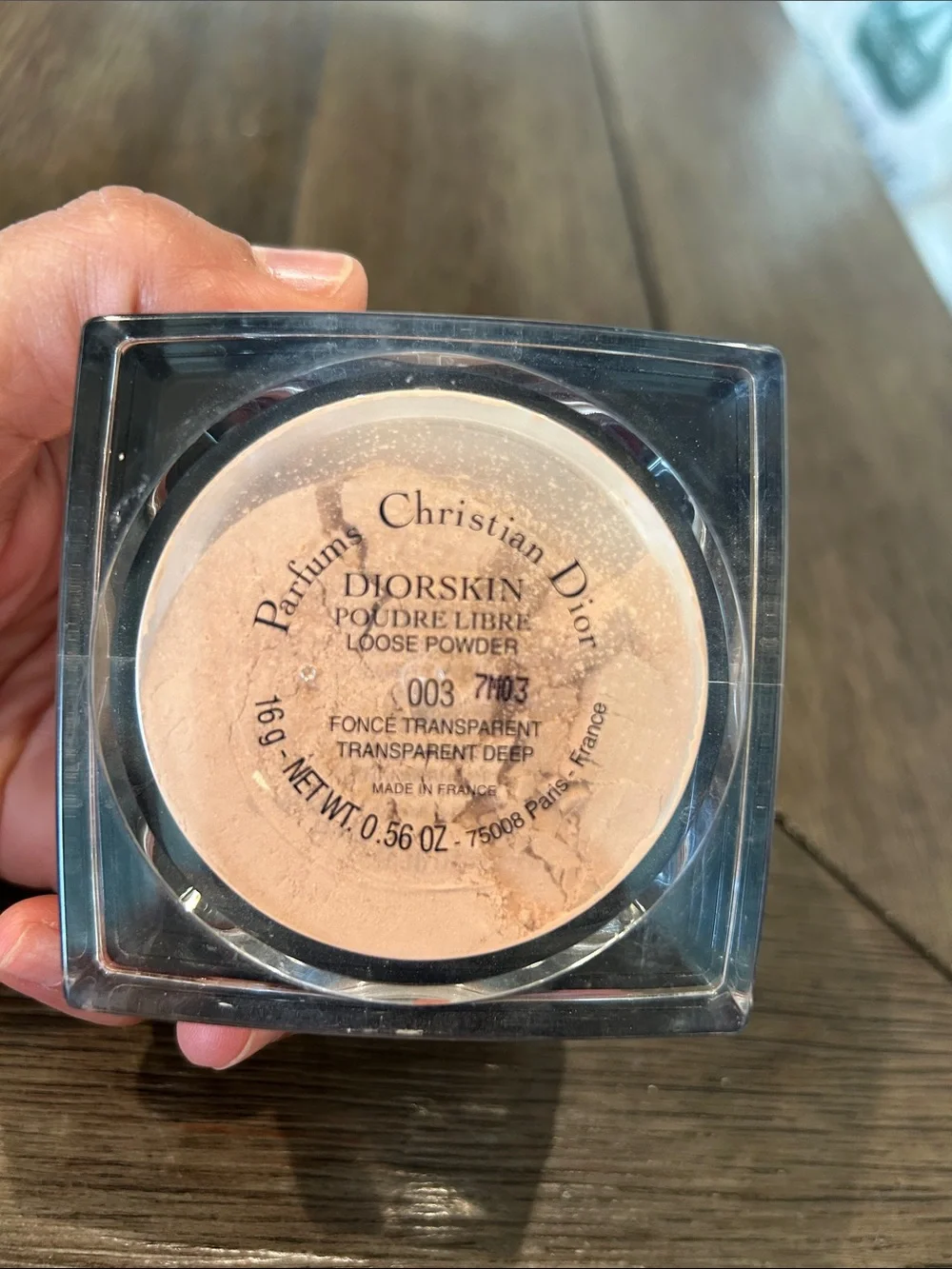 Dior Diorskin Poudre Libre Loose Powder 003 Transparent Deep 16g Luxury Makeup